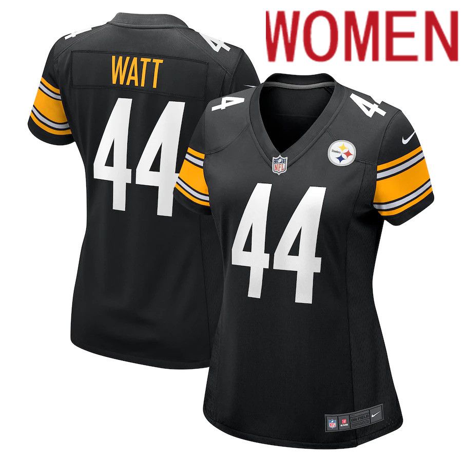 Women Pittsburgh Steelers #44 Derek Watt Nike Black Game NFL Jersey